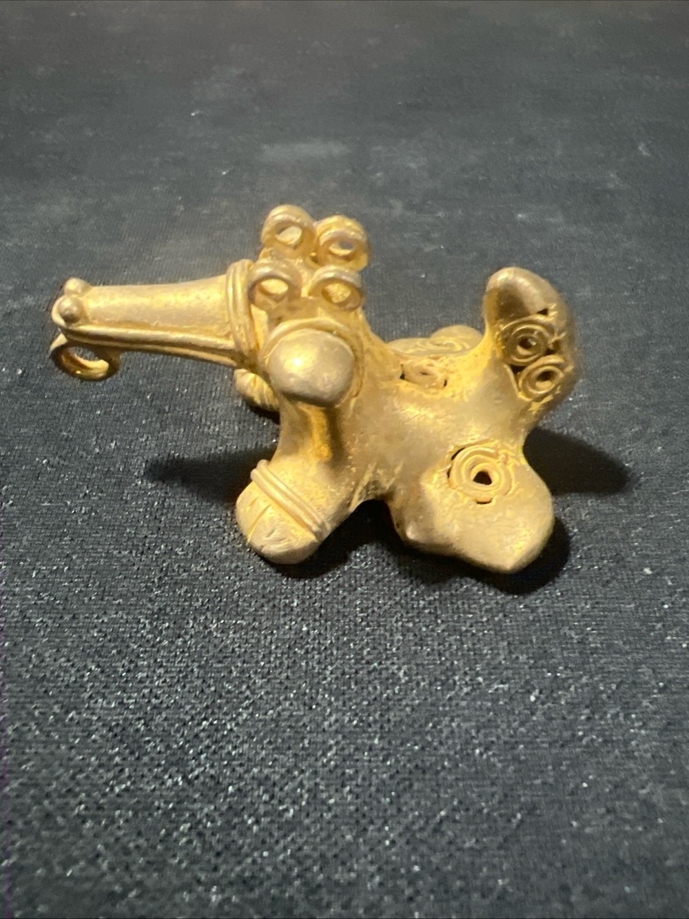 TUMBAGA Gold & Copper Alloy Zoomorphic Figurine/Pendant Columbian Art